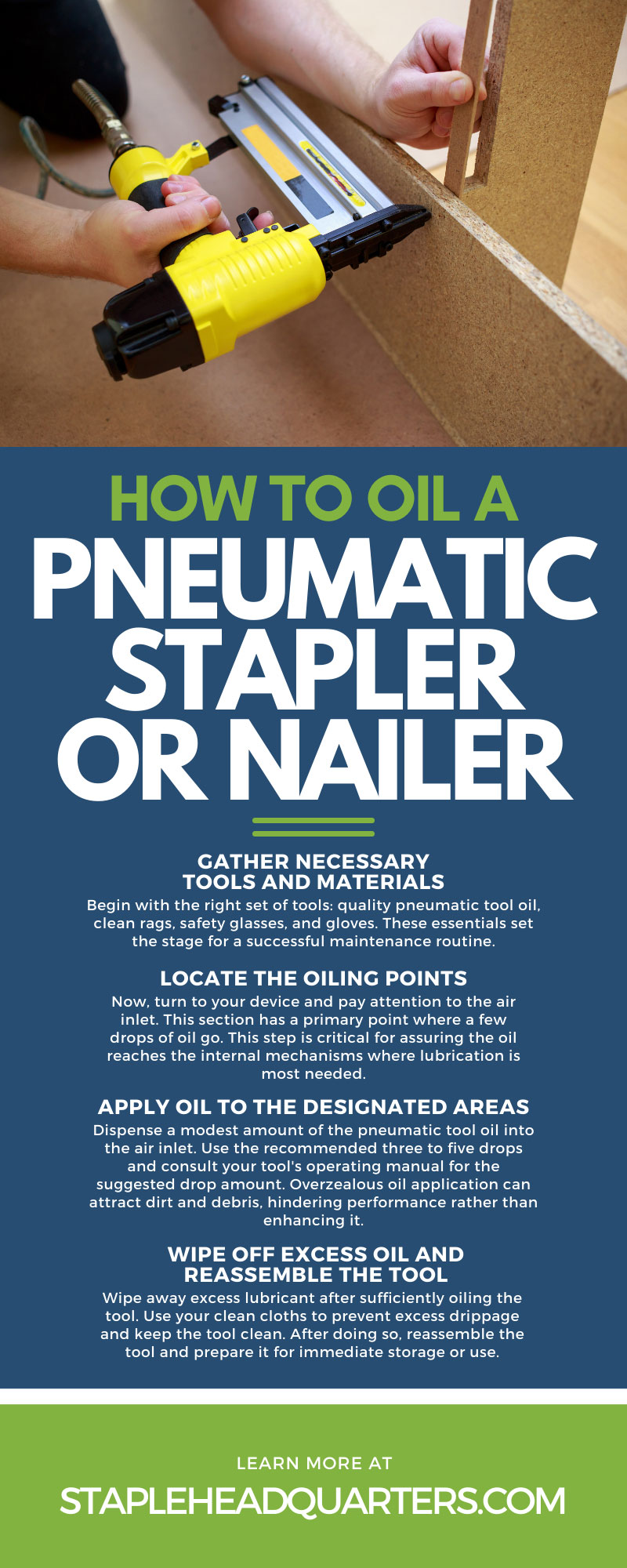 How To Oil a Pneumatic Stapler or Nailer