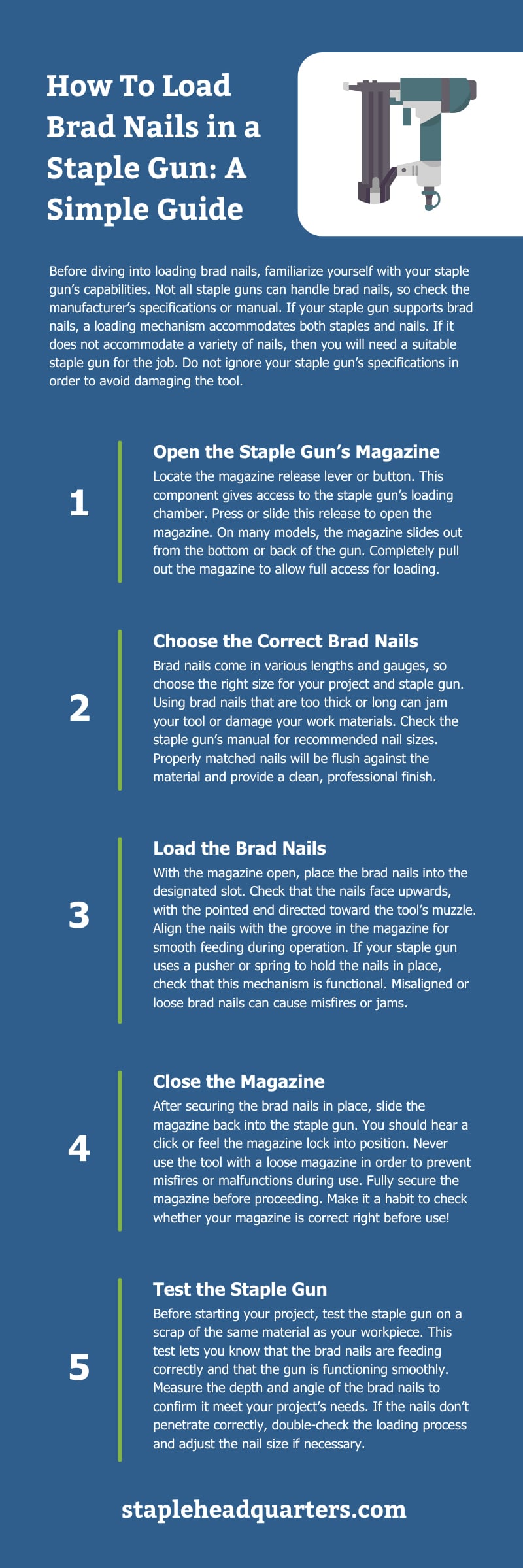 How To Load Brad Nails in a Staple Gun: A Simple Guide