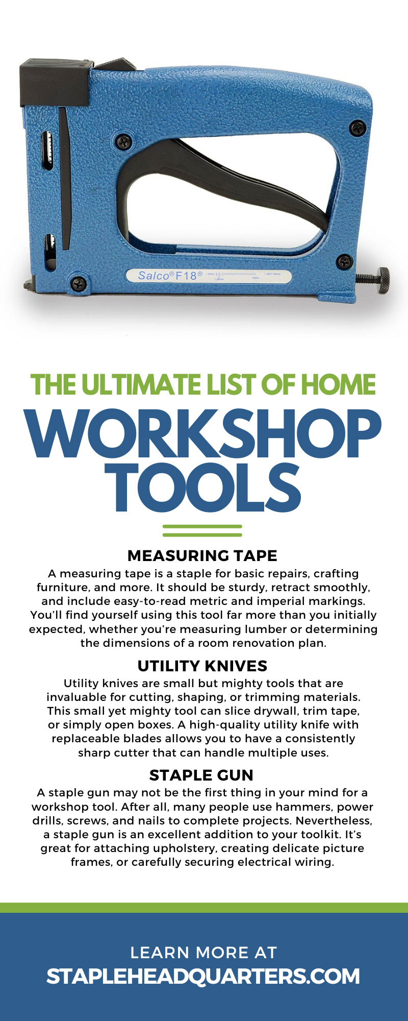 The Ultimate List of Home Workshop Tools