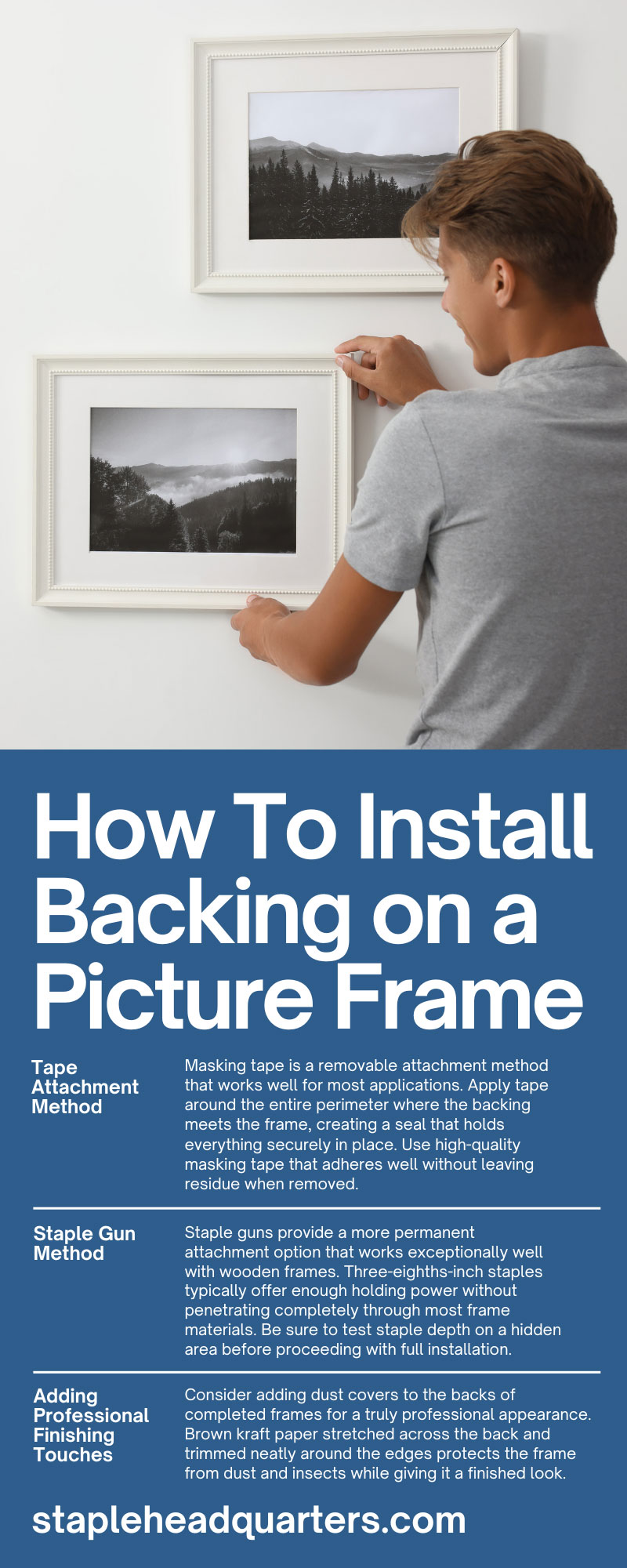 How To Install Backing on a Picture Frame