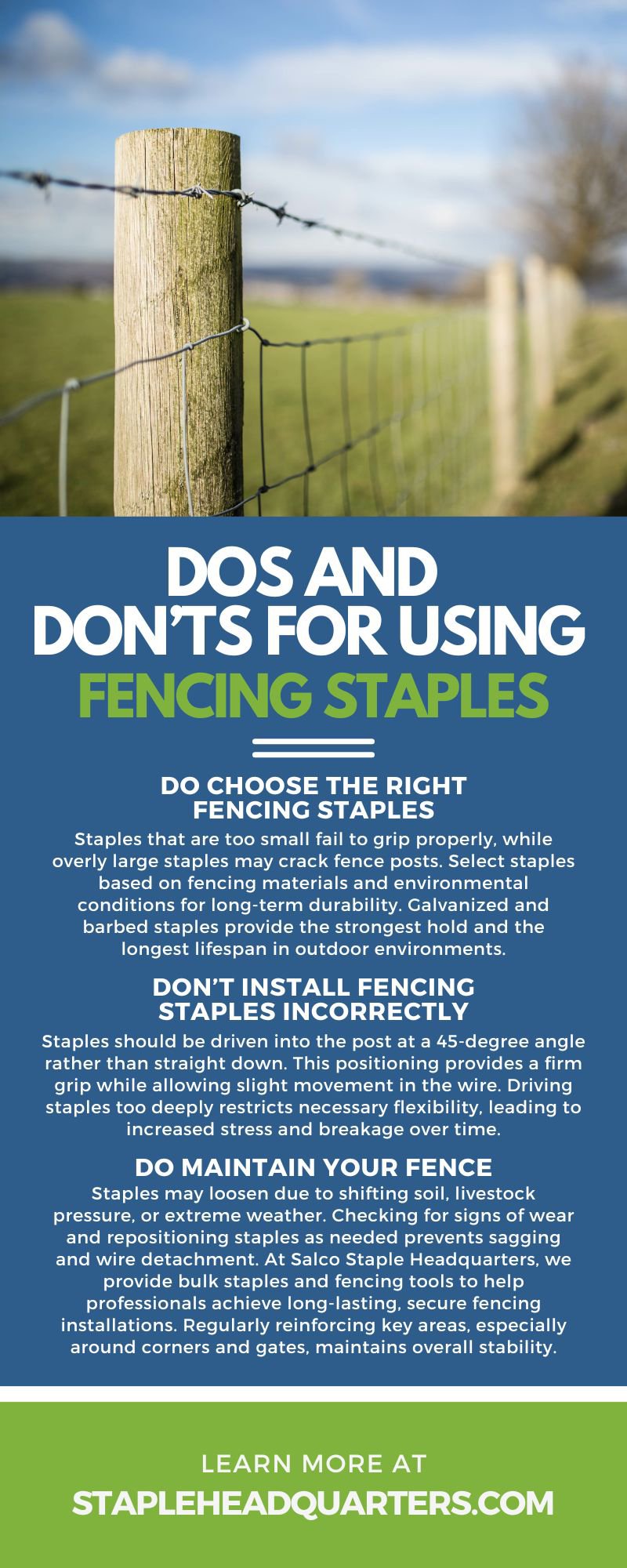 Dos and Don’ts for Using Fencing Staples